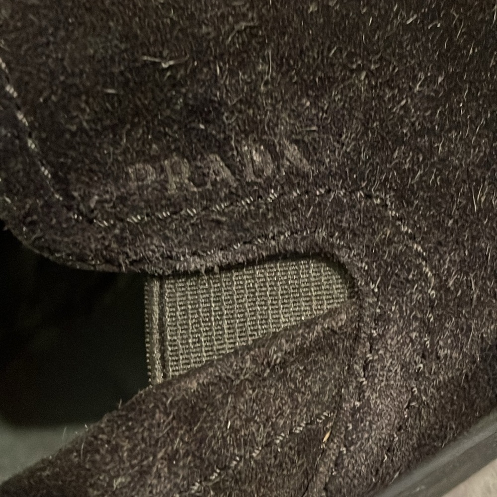 Prada black Women’s suede slip on shoes size EUR 37.5 / US 7.5-8. Also in Plum! - Picture 3 of 10